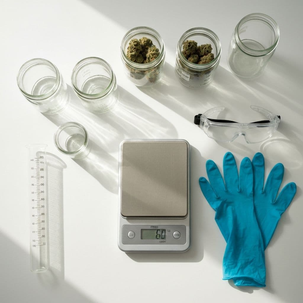 Materials needed for making RSO oil at home - Rick Simpson Oil recipe